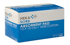 HekaSorb absorberend compres 10x10cm Doos 50st.