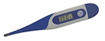 Digitale thermometer met flexibele tip.